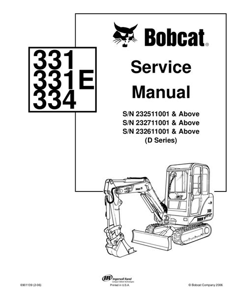 331 bobcat mini excavator specs|bobcat 331 owners manual.